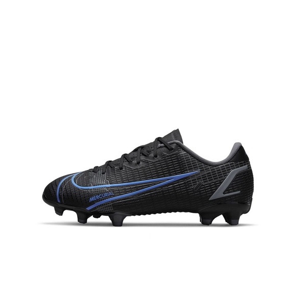 Nike Junior Mercurial Vapor 14 Academy FG/MG Soccer Cleat - Black/Black/IronGrey - Picture 1 of 5